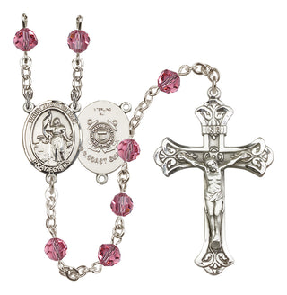 Sterling Silver 6mm Saint Joan of Arc /Coast Guard Rosary