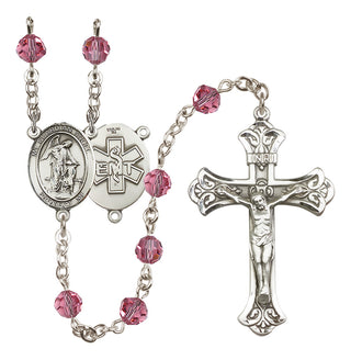 Sterling Silver 6mm Guardian Angel / EMT Rosary