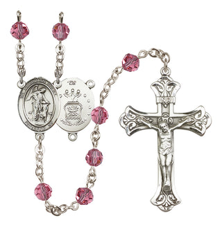 Sterling Silver 6mm Guardian Angel / Air Force Rosary