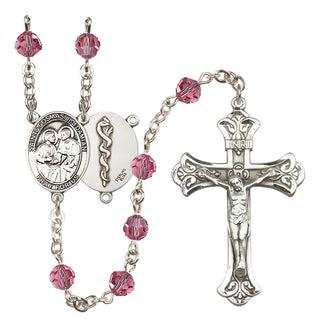 Sterling Silver 6mm Saints Cosmas & Damian / Doctors Rosary