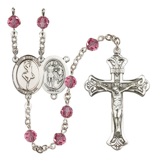 Sterling Silver 6mm Saint Sebastian/Dance Rosary