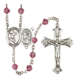 Sterling Silver 6mm Saint Sebastian/Surfing Rosary
