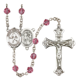 Sterling Silver 6mm Saint Sebastian/Field Hockey Rosary