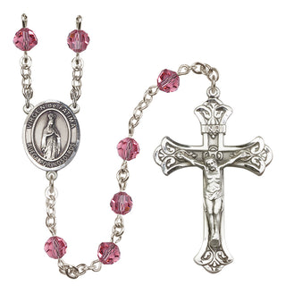 Sterling Silver 6mm Virgen de Fatima  Engraved Catholic Rosaries