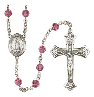 Sterling Silver 6mm Our Lady of Guadalupe Rosary