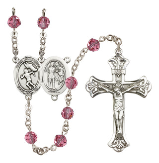 Sterling Silver 6mm Saint Sebastian /Track&Field-Women Rosary