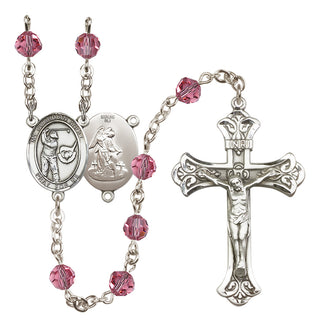 Sterling Silver 6mm Guardian Angel/Golf Rosary