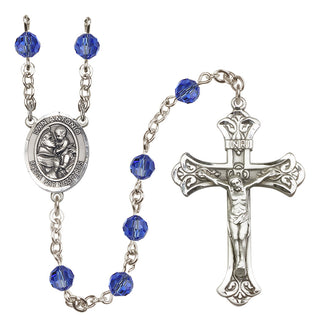 Sterling Silver 6mm San Antonio  Engraved Catholic Rosaries