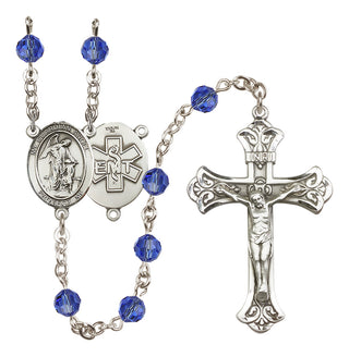 Sterling Silver 6mm Guardian Angel / EMT Rosary