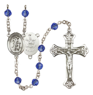Sterling Silver 6mm Guardian Angel / Army Rosary