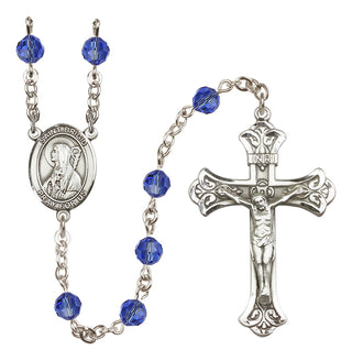 Sterling Silver 6mm Saint Brigid of Ireland  Engraved Catholic Rosaries