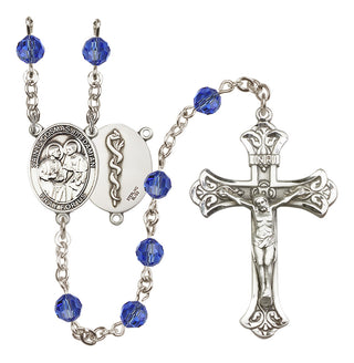 Sterling Silver 6mm Saints Cosmas & Damian / Doctors Rosary
