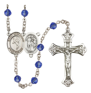 Sterling Silver 6mm Saint Sebastian/Martial Arts Rosary
