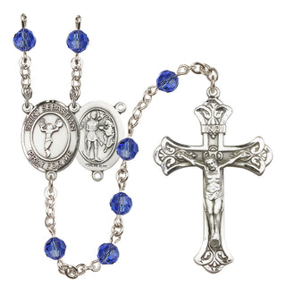 Sterling Silver 6mm Saint Sebastian/Cheerleading Rosary