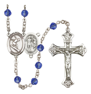 Sterling Silver 6mm Saint Sebastian/Surfing Rosary