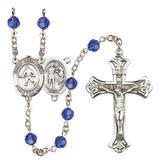 Sterling Silver 6mm Saint Sebastian/Field Hockey Rosary