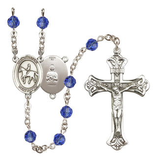 Sterling Silver 6mm Saint Kateri/Equestrian Rosary