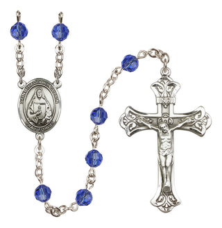 Sterling Silver 6mm Saint Theodora  Engraved Catholic Rosaries