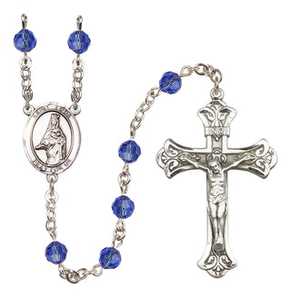 Sterling Silver 6mm Saint Emma Uffing  Engraved Catholic Rosaries