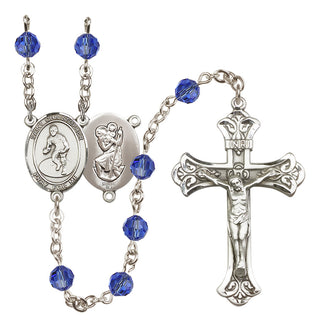 Sterling Silver 6mm Saint Christopher/Wrestling Rosary