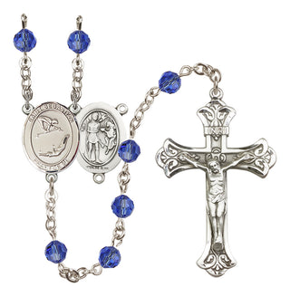 Sterling Silver 6mm Saint Sebastian/Gymnastics Rosary