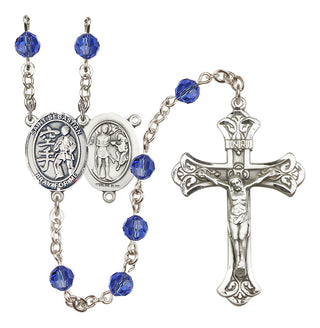 Sterling Silver 6mm Saint Sebastian/Karate Rosary
