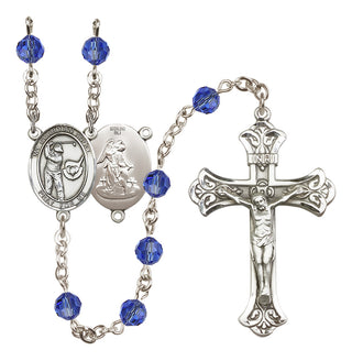 Sterling Silver 6mm Guardian Angel/Golf Rosary