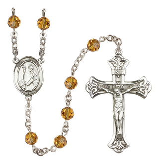 Sterling Silver 6mm Saint Dominic de Guzman  Engraved Catholic Rosaries