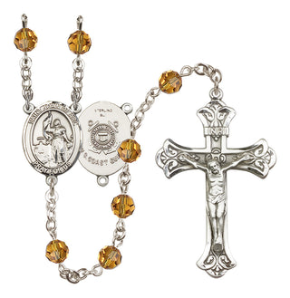 Sterling Silver 6mm Saint Joan of Arc /Coast Guard Rosary