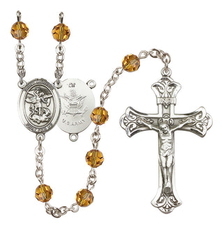 Sterling Silver 6mm Saint Michael / Army Rosary