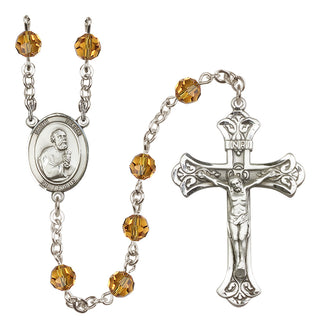 Sterling Silver 6mm Saint Peter the Apostle  Engraved Catholic Rosaries