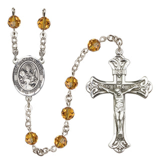 Sterling Silver 6mm San Ramon Nonato  Engraved Catholic Rosaries