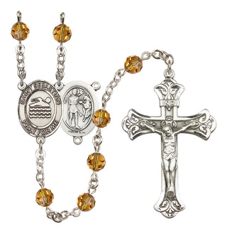 Sterling Silver 6mm Saint Sebastian/Swimming Rosary