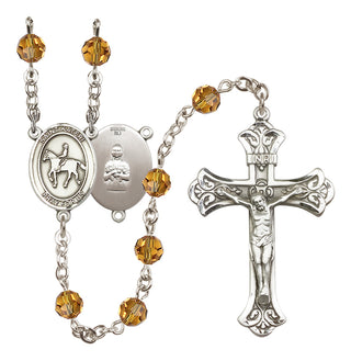 Sterling Silver 6mm Saint Kateri/Equestrian Rosary