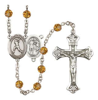 Sterling Silver 6mm Saint Sebastian / Softball Rosary