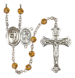 Sterling Silver 6mm Saint Sebastian / Archery Rosary