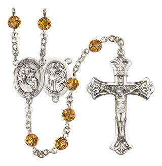 Sterling Silver 6mm Saint Sebastian / Motorcycle Rosary