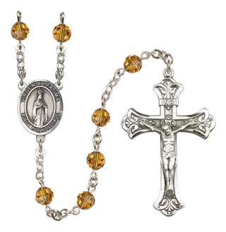 Sterling Silver 6mm Virgen de Fatima  Engraved Catholic Rosaries