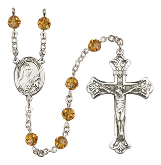 Sterling Silver 6mm Saint Therese of Lisieux  Engraved Catholic Rosaries