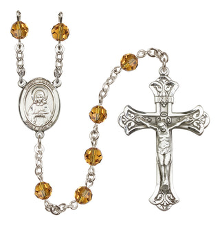 Sterling Silver 6mm Saint Lillian  Engraved Catholic Rosaries