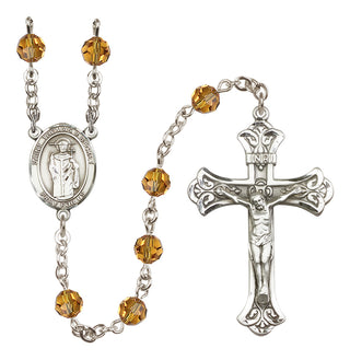 Sterling Silver 6mm Saint Thomas A Becket  Engraved Catholic Rosaries