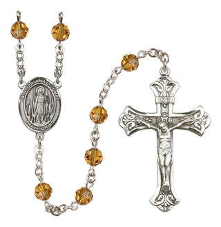 Sterling Silver 6mm Saint Juliana of Cumae  Engraved Catholic Rosaries