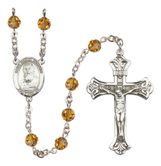 Sterling Silver 6mm Saint Daniel Comboni  Engraved Catholic Rosaries