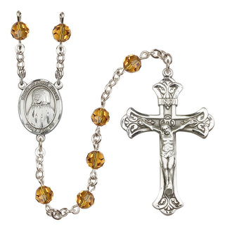Sterling Silver 6mm Saint Jeanne Jugan  Engraved Catholic Rosaries