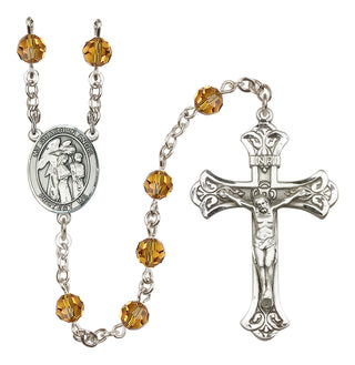 Sterling Silver 6mm Guardian Angel w/Children  Engraved Catholic Rosaries
