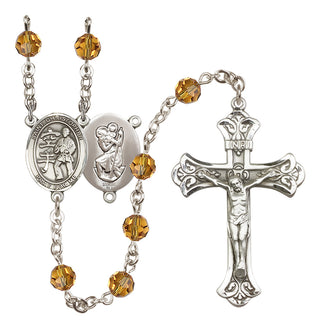 Sterling Silver 6mm Saint Christopher / Karate Rosary