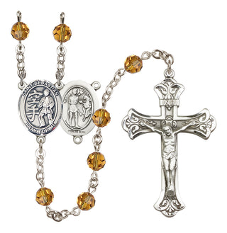 Sterling Silver 6mm Saint Sebastian/Karate Rosary