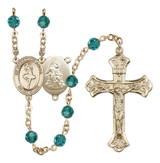 14 Karat Gold-Filled 6mm Austrian Crystal Guardian Angel/Dance Rosary in Zircon