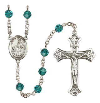 Sterling Silver 6mm Saint Dymphna  Engraved Catholic Rosaries