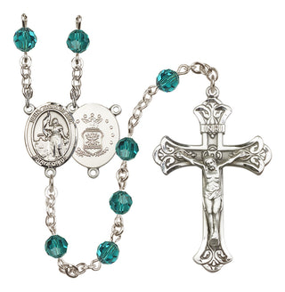 Sterling Silver 6mm Saint Joan of Arc / Air Force Rosary